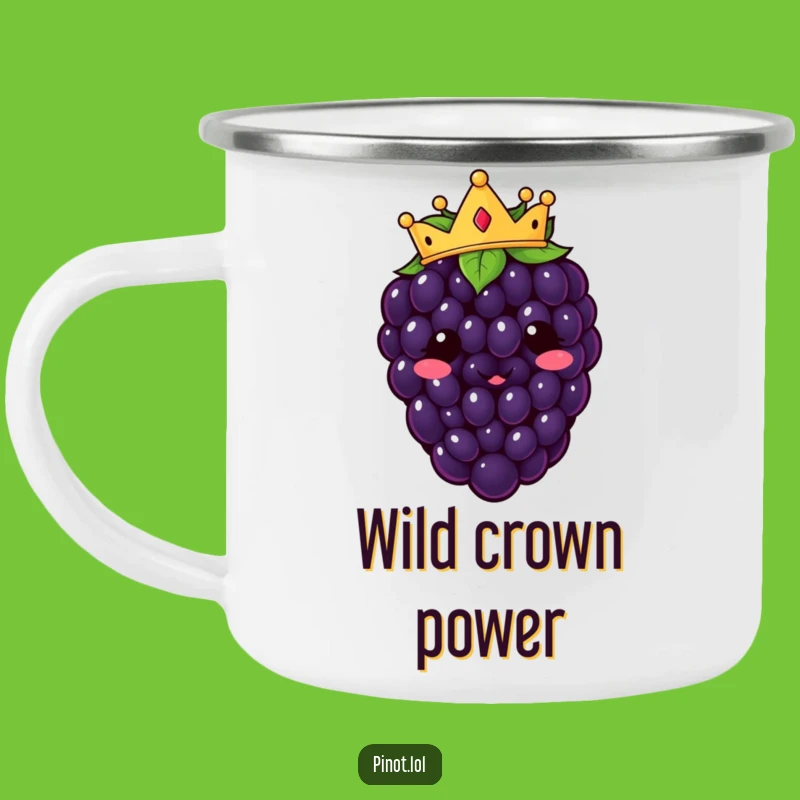 Sturdy Funny Kawaii Blackberry Crown Camping Mug - Royal Adventures & Funny Gift