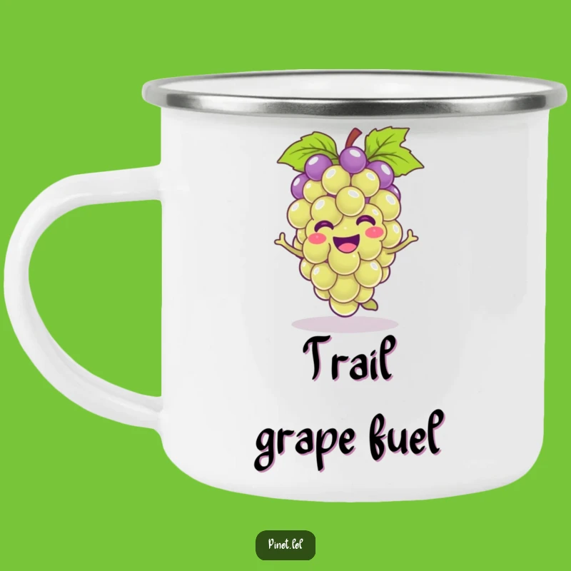 Durable Funny Kawaii Grape Hop Camping Mug - Adventure & Funny Gift