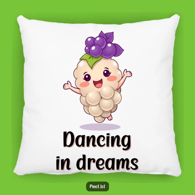 Funny Grape Pillow: Cozy Dance Accent, Cheerful Comfort, Sweet Funny Gift