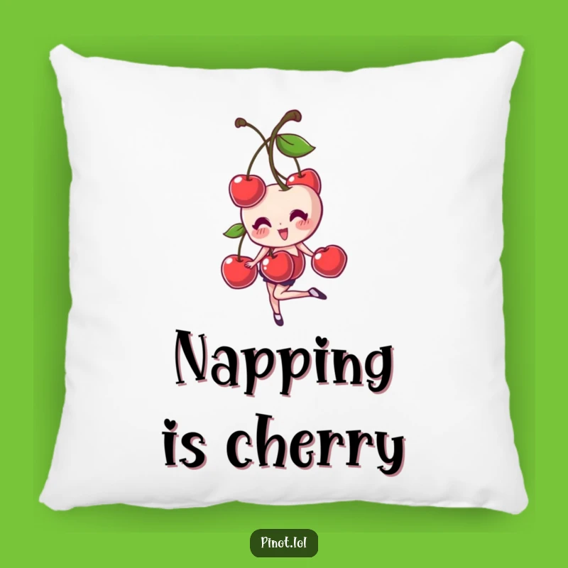 Funny Giggling Cherries Pillow: Snuggle Up with a Balanced Berry Buddy!