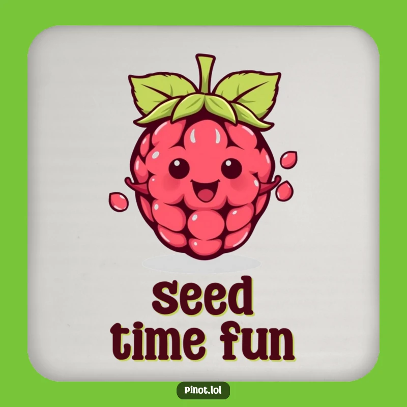 Funny Kawaii Raspberry Juggling Coasters (Set of 4) - Protect Surfaces with Skillful Art