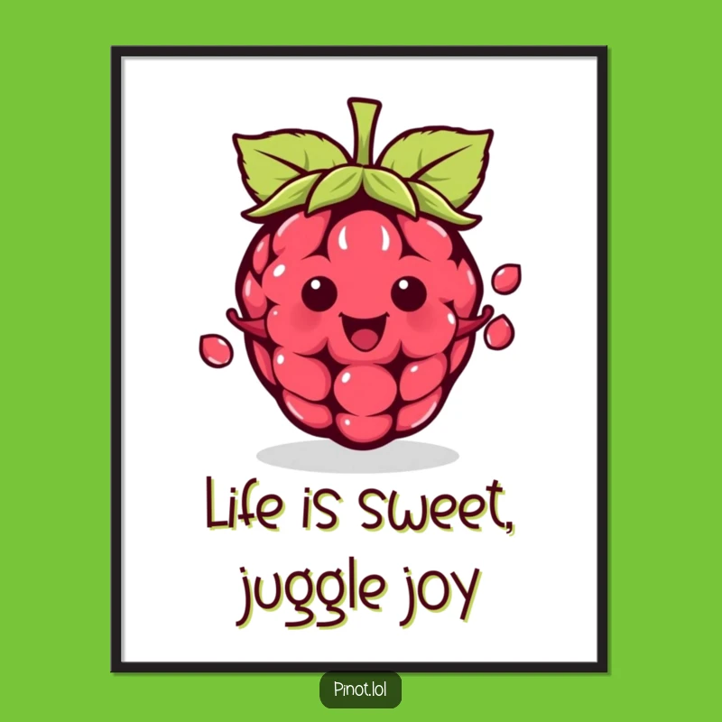 Free Printable Juggling Berry Wall Art: Funny Downloadable Decor for Playful Spaces