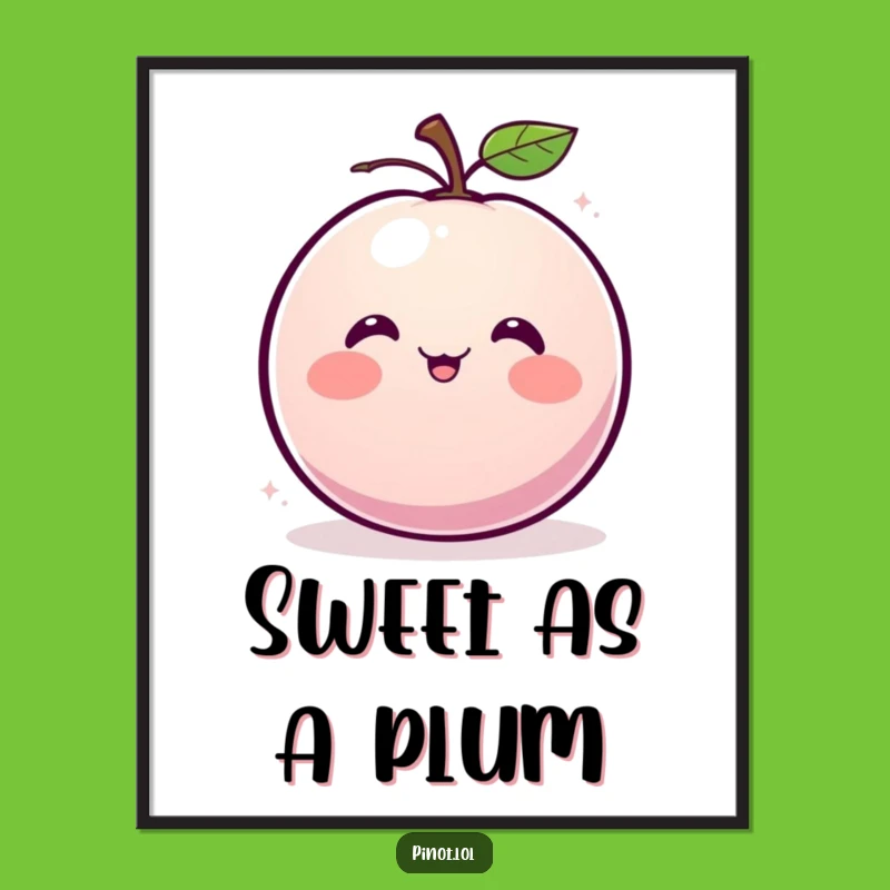 Free Printable Plum Wall Art: Funny Giggling Plum Downloadable Art for Whimsical Decor