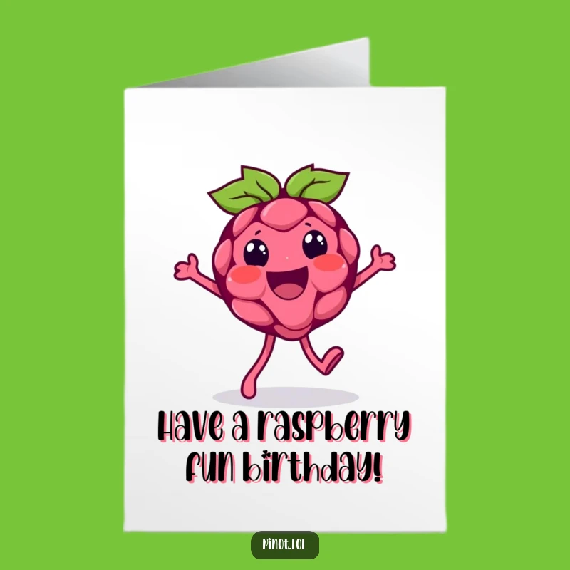 Free Printable Birthday Card: Silly Raspberry Walk, Funny Downloadable Humour
