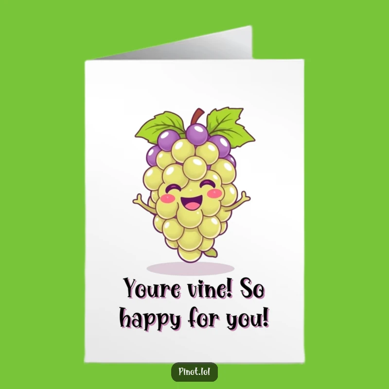 Free Printable Kawaii Grape Hop Congrats Card: Downloadable & Hilarious Achievement Gift