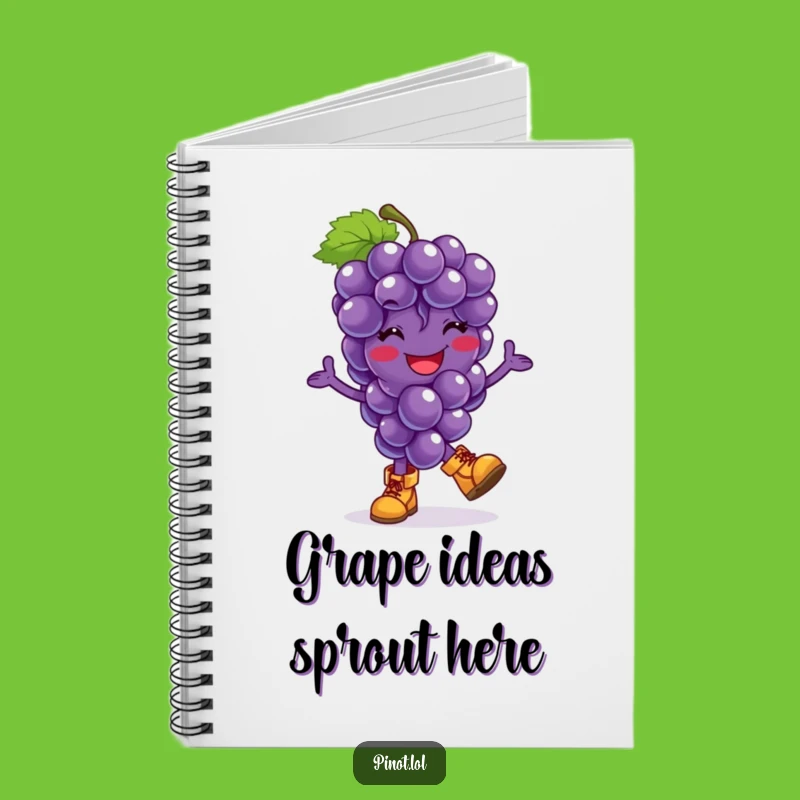 Funny Grapes Hop Notebook: Jot Down Ideas with a Joyful Character!