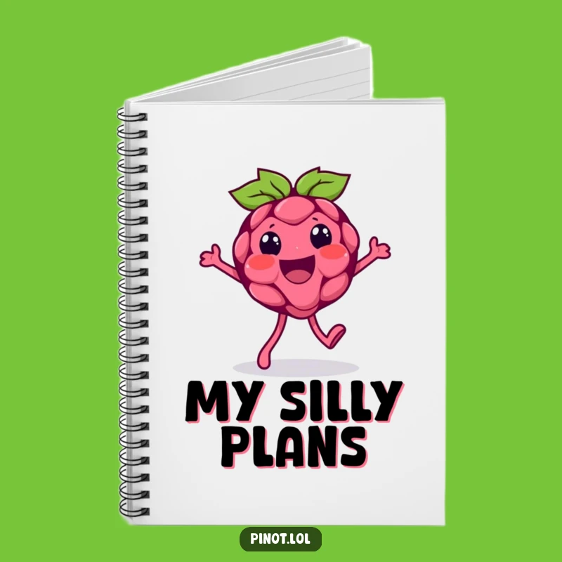 Funny Raspberry Silly Walk Notebook: Jot Down Ideas with a Quirky Step!