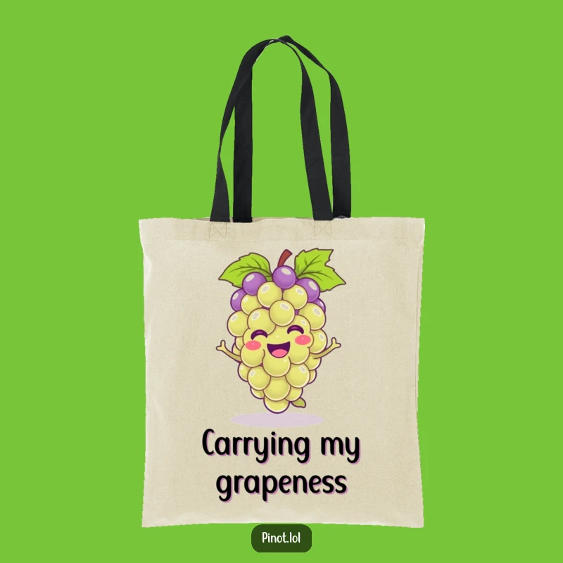 Funny Kawaii Grape Hop Tote Bag - Stylish & Funny Carry-all Gift